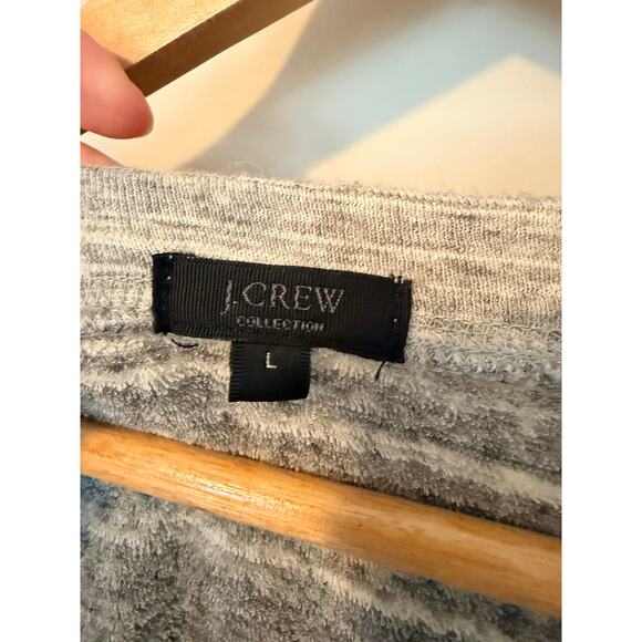 J.Crew Collection Sequin Cotton Sweater/Sweatshirt Gray and Silver Size Large - Picture 8 of 9